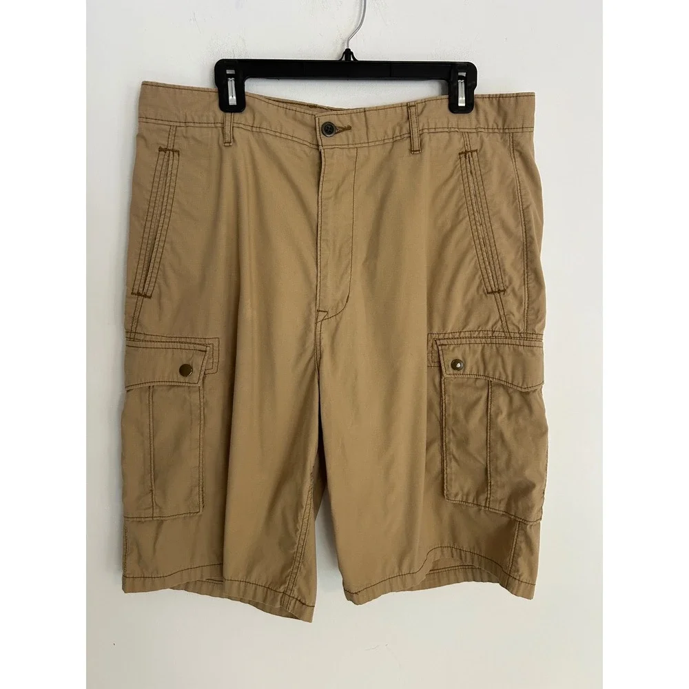 Levi's Premium Mens Tan Ripstop Cargo Shorts Khaki Utility 13581-0011 Size 36